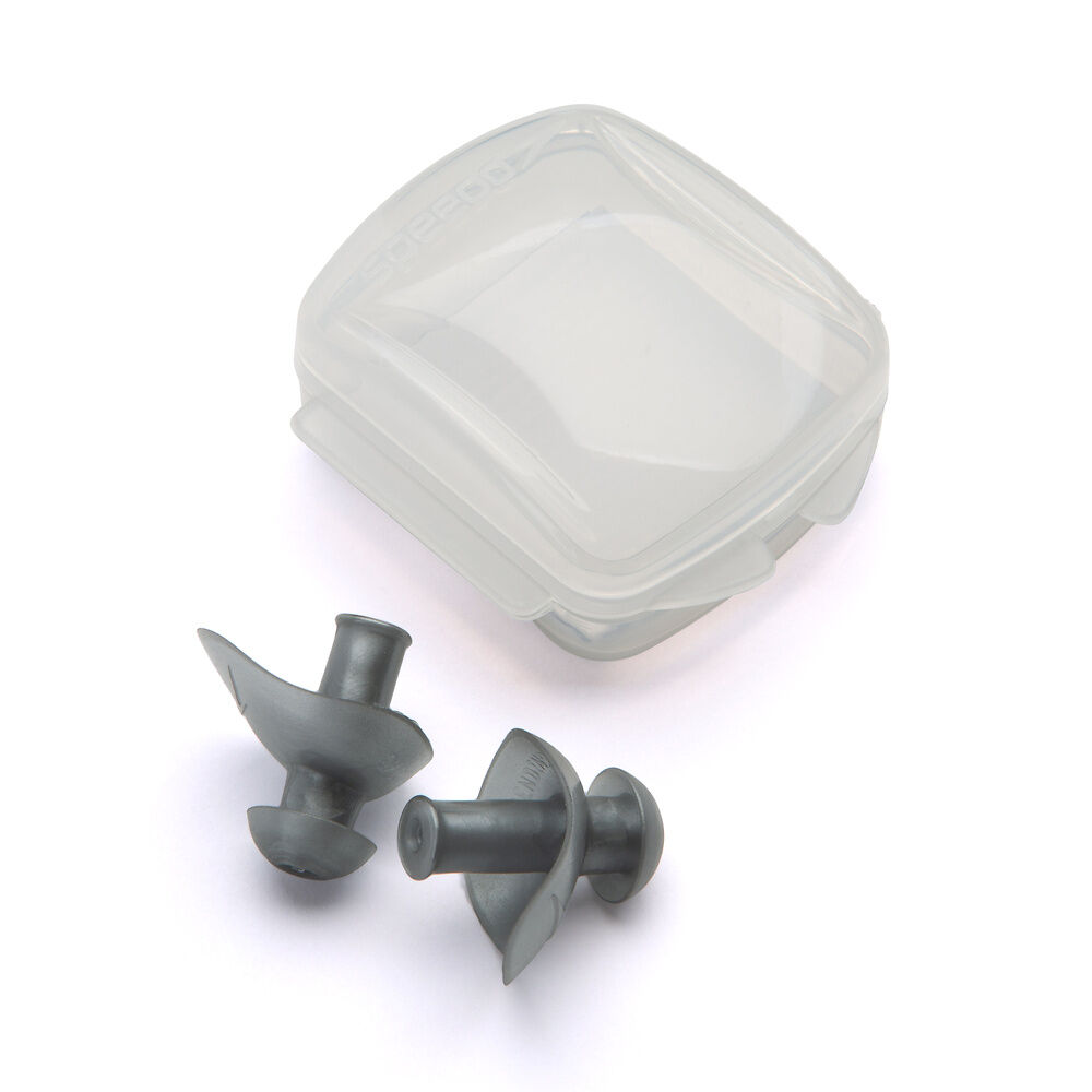 Speedo Ergo Ear Plug beside plastic container