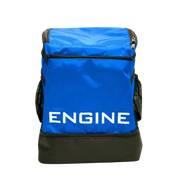 Royal blue backpack pro with 'ENGINE' branding