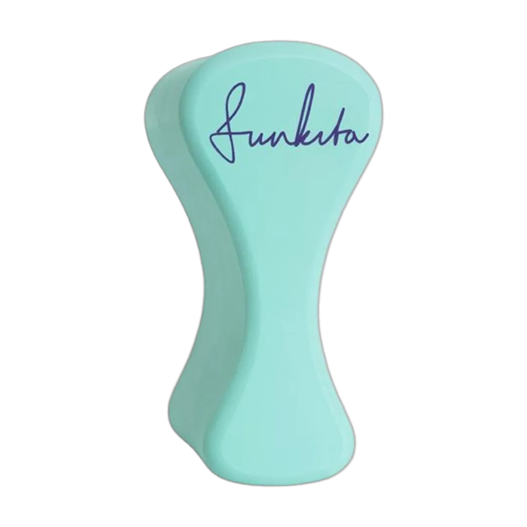 Turquoise swimming Pull Buoy with 'Funkita' branding