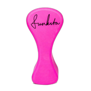Pink swimming pull buoy with 'Funkita' branding