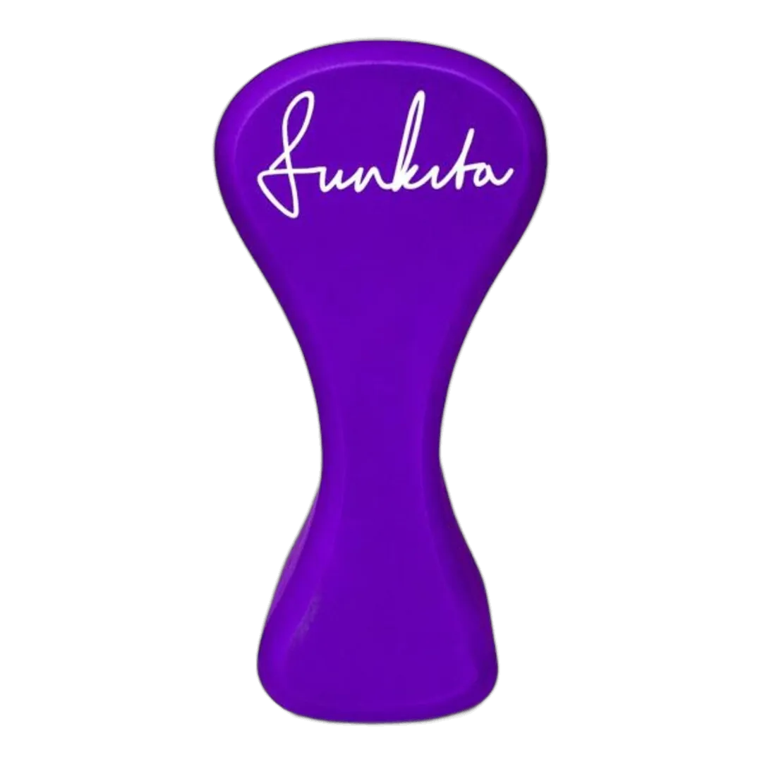 Purple swimming Pull Buoy with 'Funkita' branding