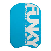 Blue swimming kickboard  with white `FUNKY TRUNKS` logo