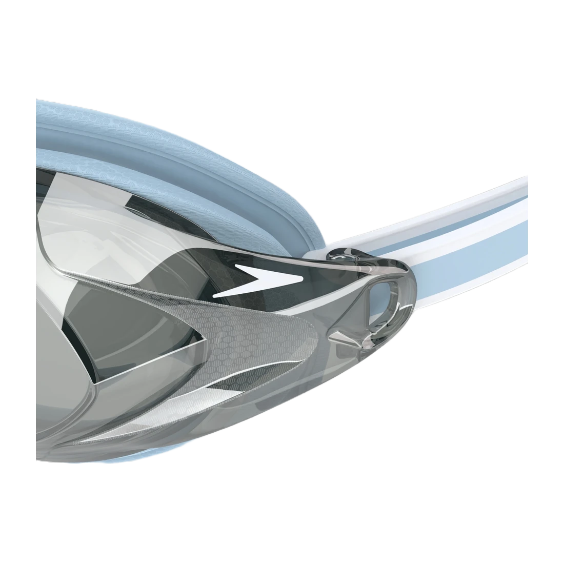 Women's Vanquisher 3.0 Mirror Goggles Blue/Silver closeup side angle