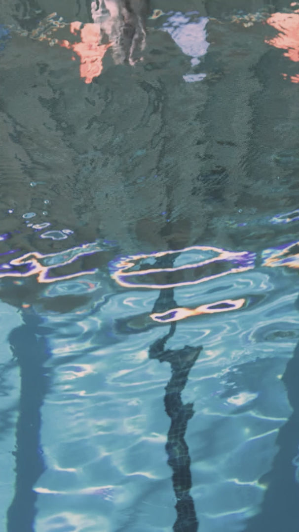 Load video: Video showing a swimmer wearing and promoting DMC fins.