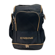 Black backpack with 'ENGINE' branding