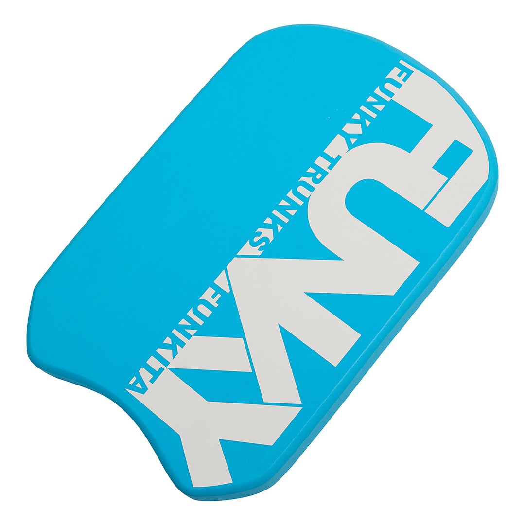 Blue swimming kickboard  with white `FUNKY TRUNKS` logo