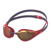 Autumn Red/Smoke coloured Speedo Fastskin Pure Focus Mirror Goggles tilted slightly
