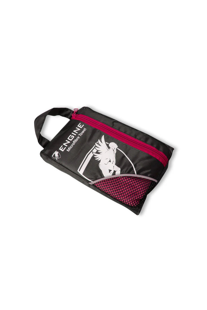 Black and maroon bag with visible Engine branding on a white background