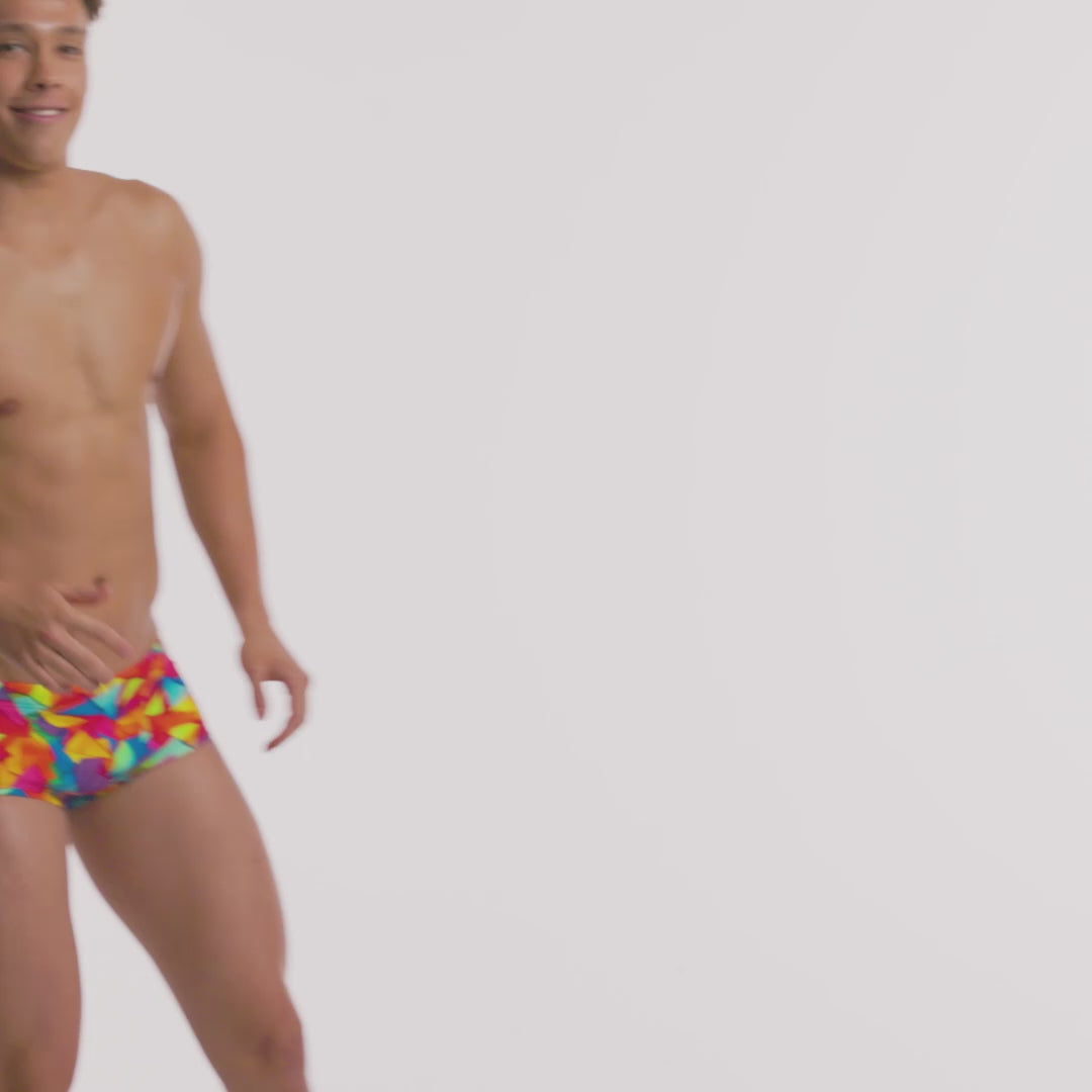 Load video: Funky Trunks Try the Lot Men's Classic Trunks