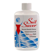 Small bottle of suit saver chlorine remover