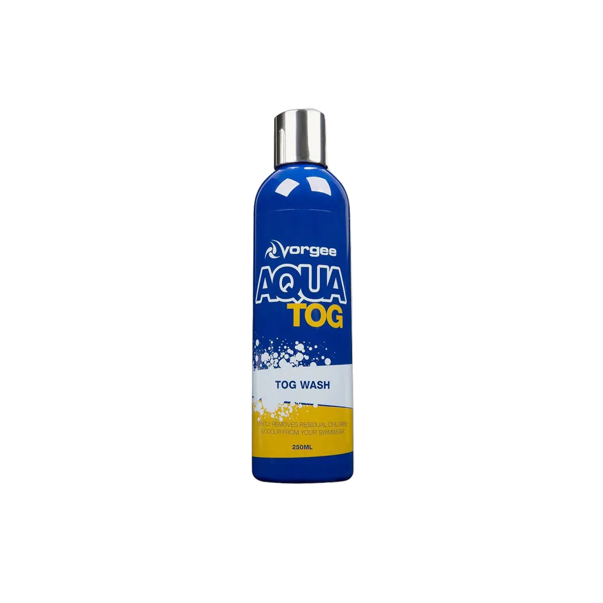 Bottle of Yorgee Aqua Tog Tog Wash (chlorine remover)